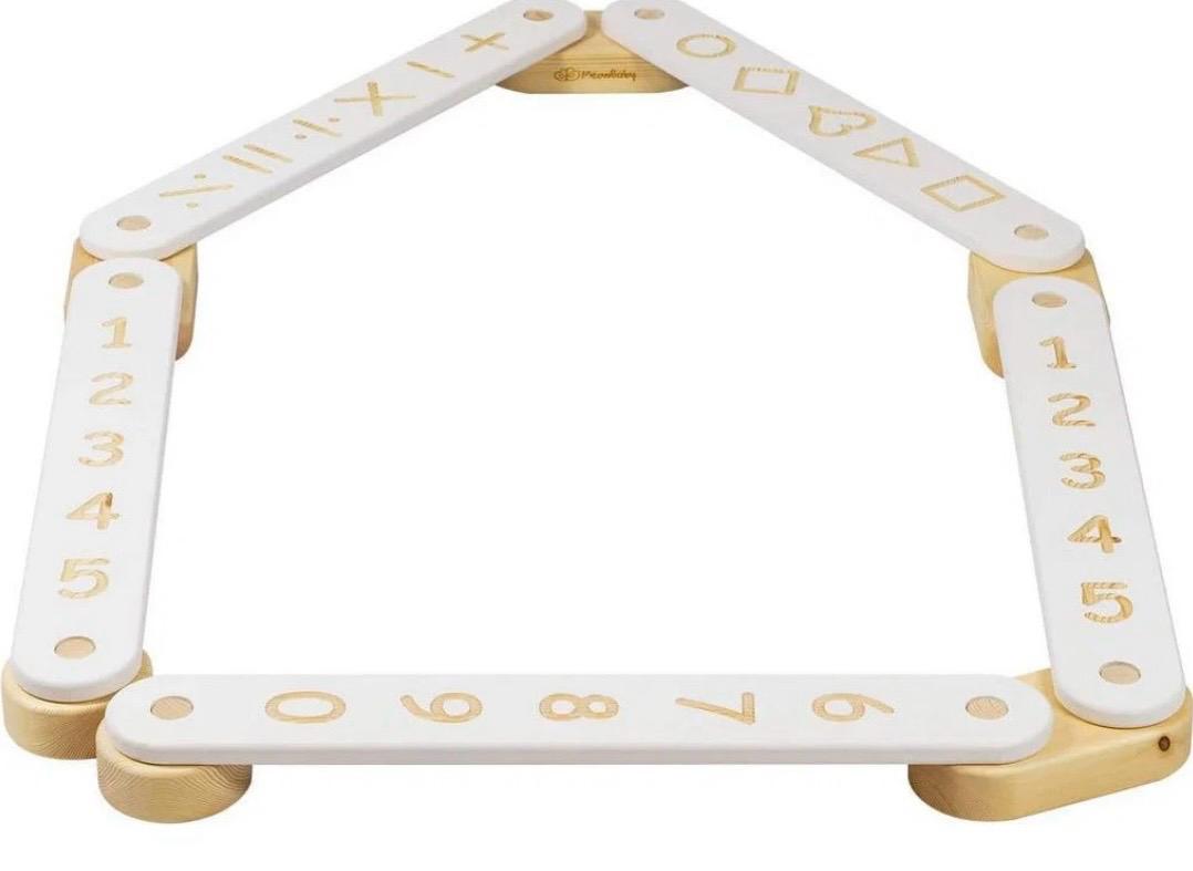 Wooden numbers and shapes learning frame