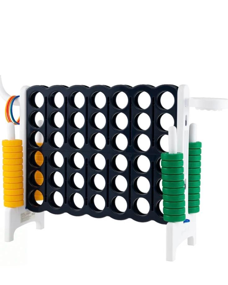 Giant four-in-a-row garden game